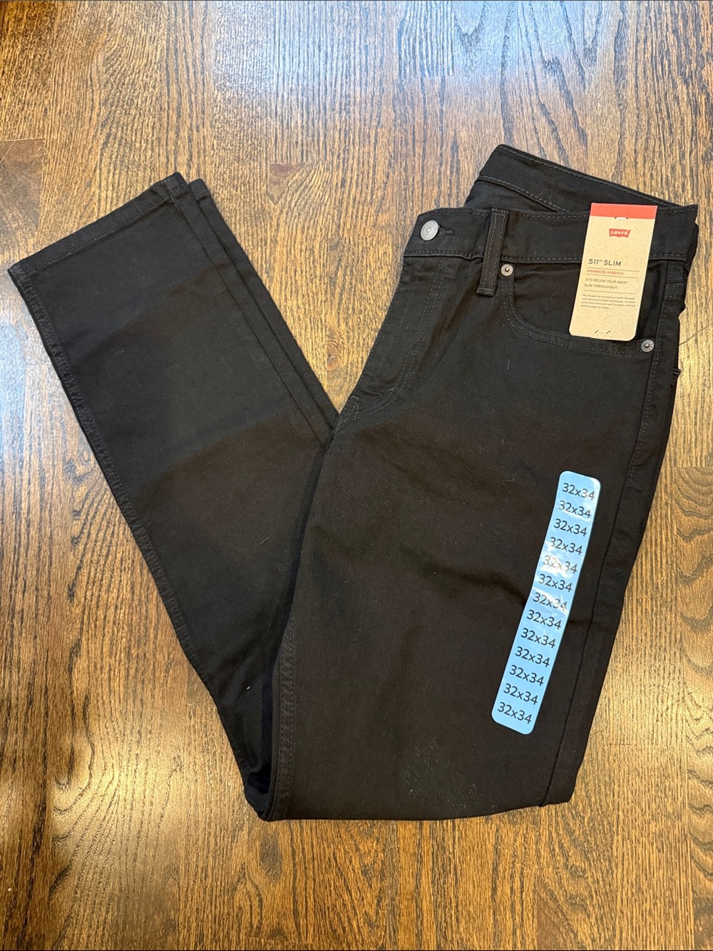 Levi's Slim Jeans in Black 511 32x34 denim medium